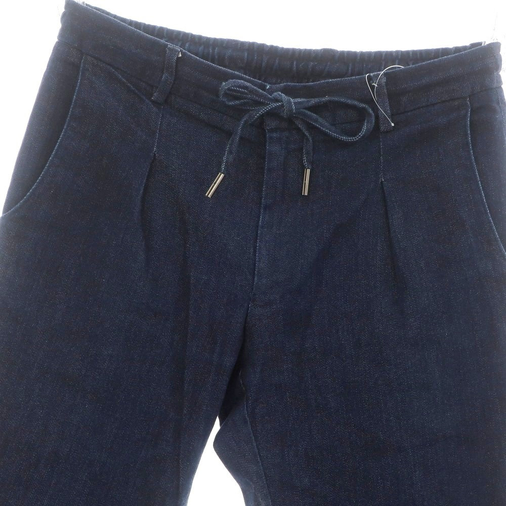 【中古】ジェルマーノ GERMANO ストレッチ コットン デニム イージーデニムスラックスパンツ ネイビー【 46 】【 状態ランクC 】【 メンズ 】