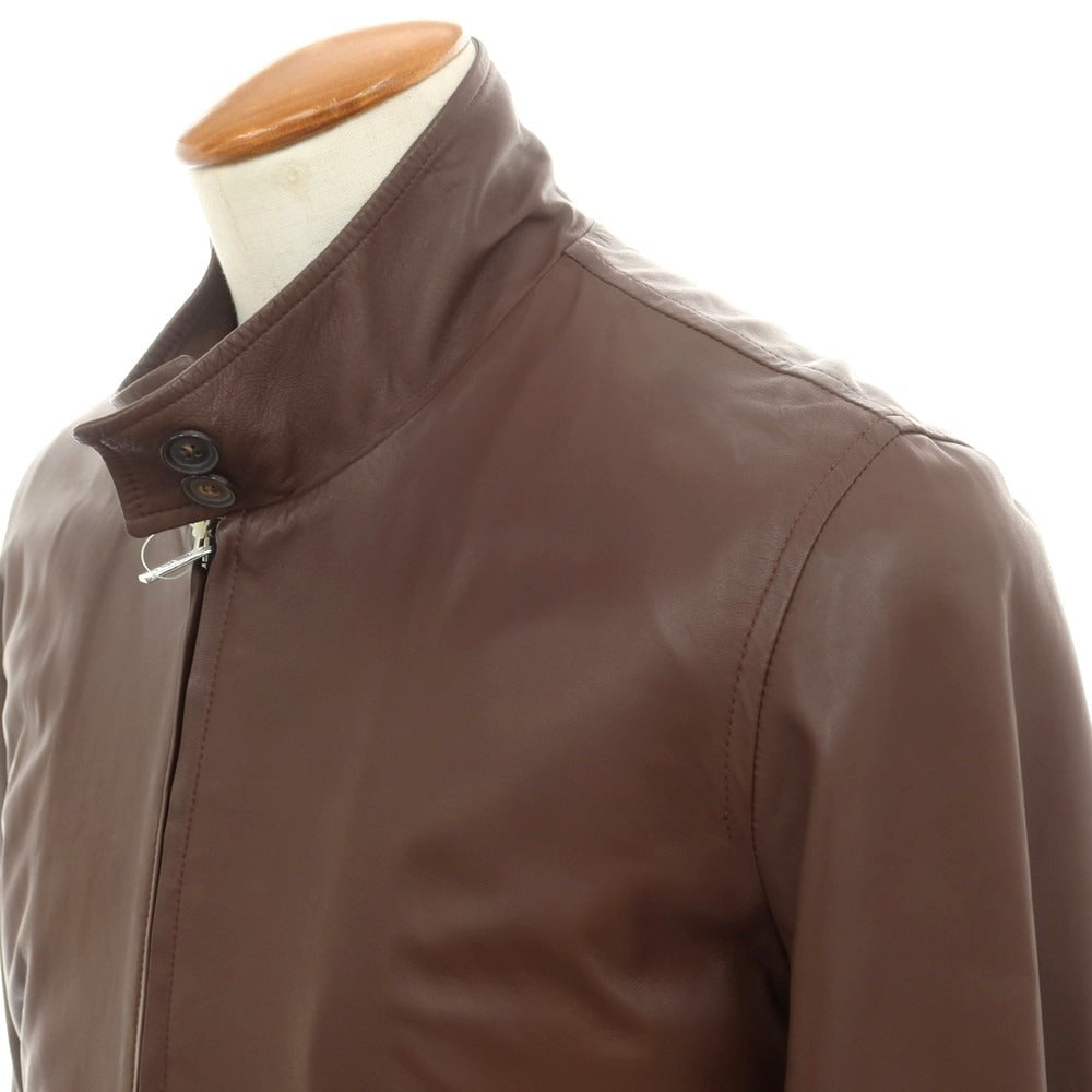 【新品アウトレット】アール ヴィ エル rvl ナッパレザー スイングトップブルゾン ブラウン【 48 】【 状態ランクN- 】【 メンズ 】