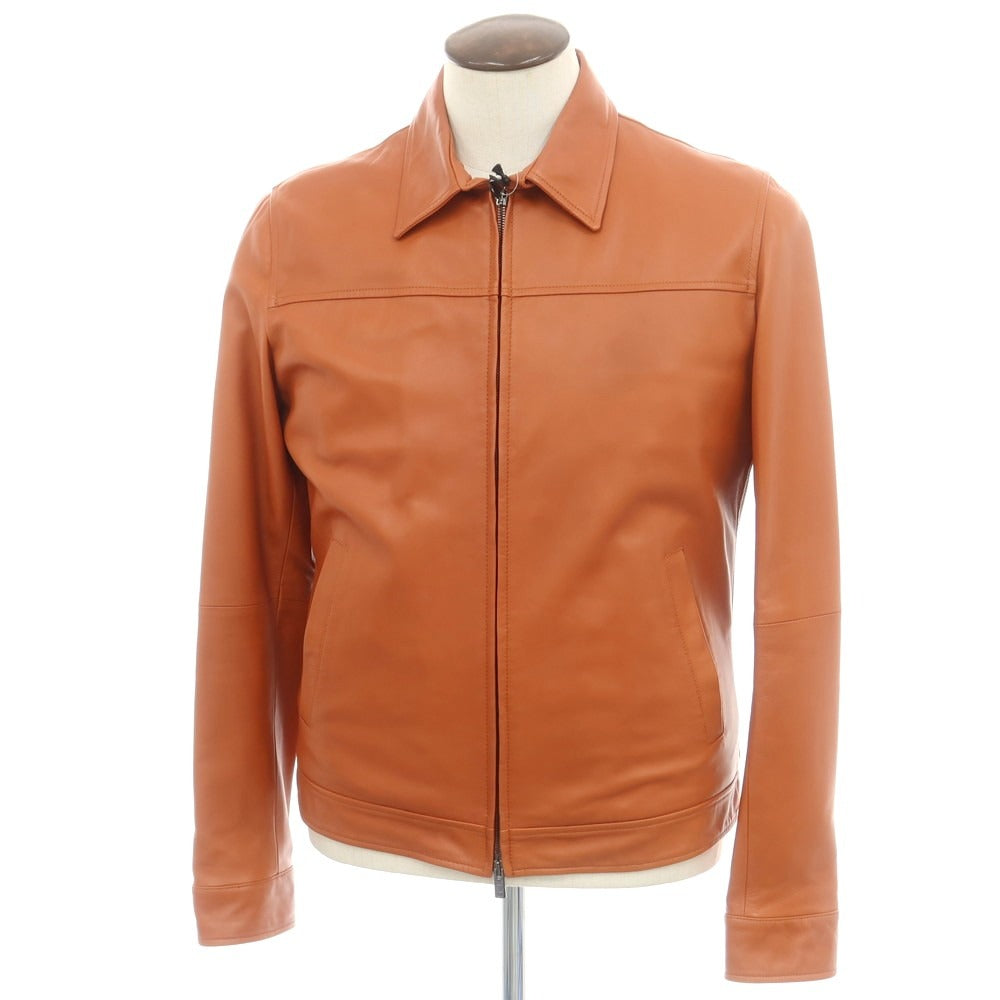 【中古】アール ヴィ エル rvl ナッパレザー ジップアップブルゾン オレンジブラウン【 50 】【 状態ランクB 】【 メンズ 】