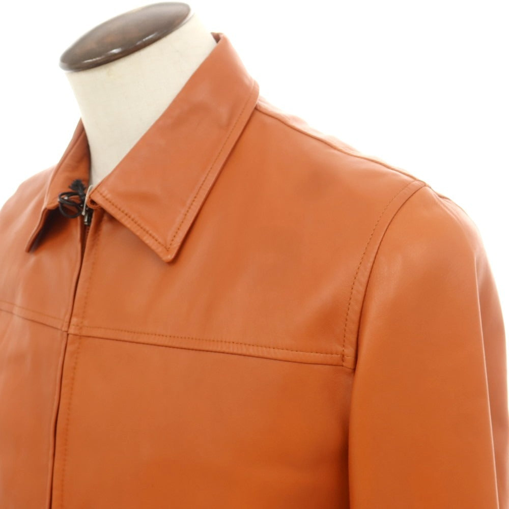 【中古】アール ヴィ エル rvl ナッパレザー ジップアップブルゾン オレンジブラウン【 50 】【 状態ランクB 】【 メンズ 】