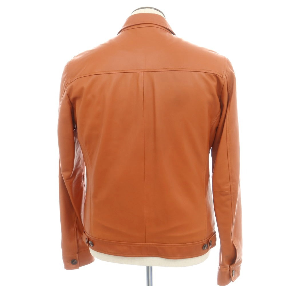 【中古】アール ヴィ エル rvl ナッパレザー ジップアップブルゾン オレンジブラウン【 50 】【 状態ランクB 】【 メンズ 】