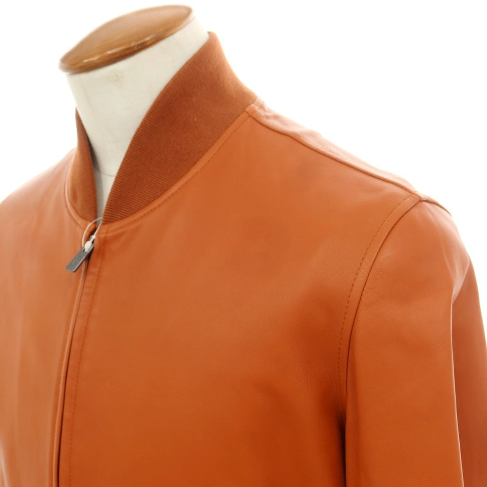 【中古】アール ヴィ エル rvl ナッパレザー ジップアップブルゾン オレンジブラウン【 48 】【 状態ランクN 】【 メンズ 】