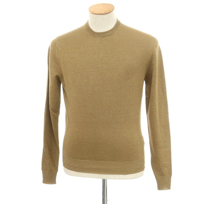 [New] Drumohr Linen Polyester Crew Neck Pullover Knit Light Brown [42] [Condition Rank N] [Men&