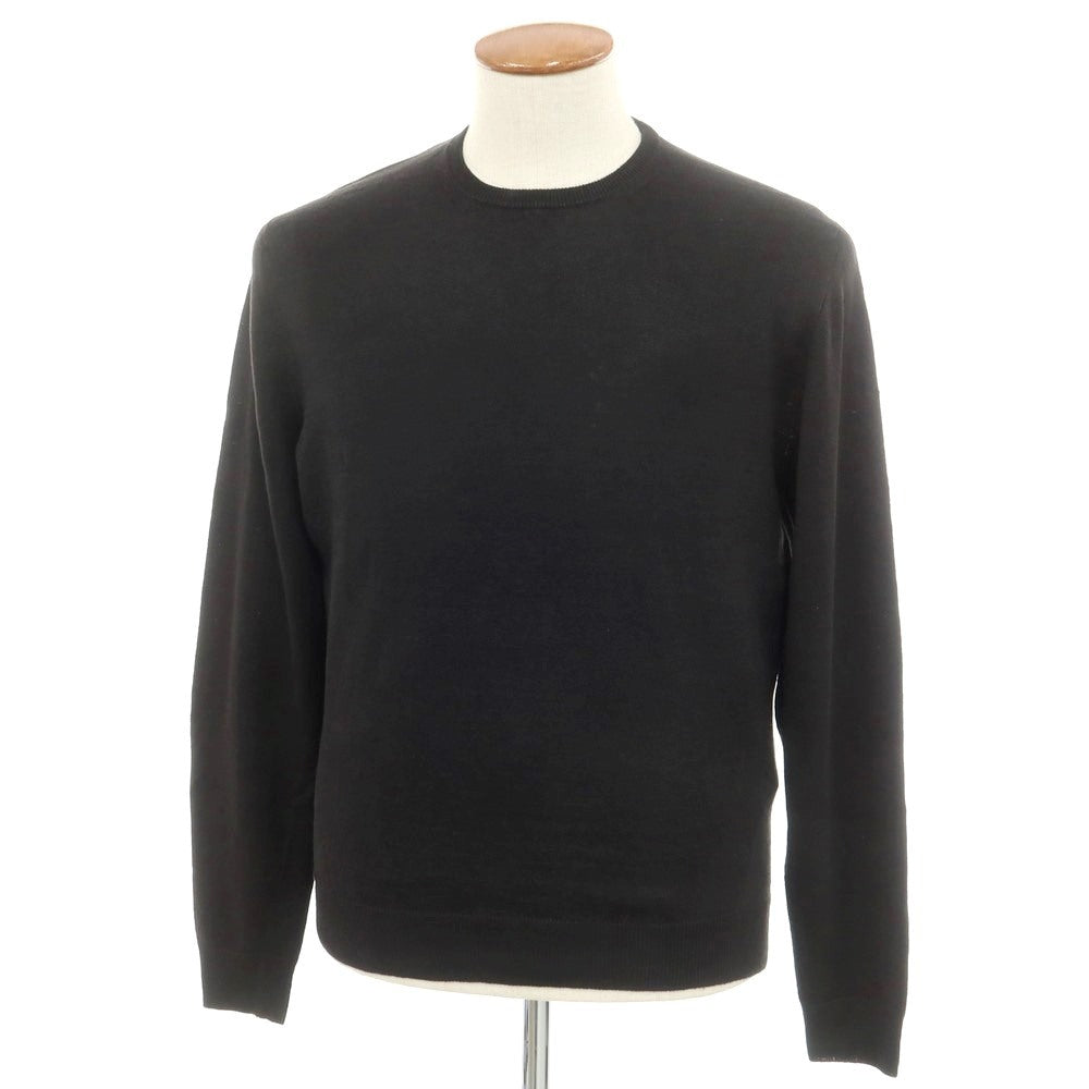 【新品】ドルモア DRUMOHR リネンポリエステル クルーネック プルオーバーニット ブラック【 46 】【 状態ランクN 】【 メンズ 】