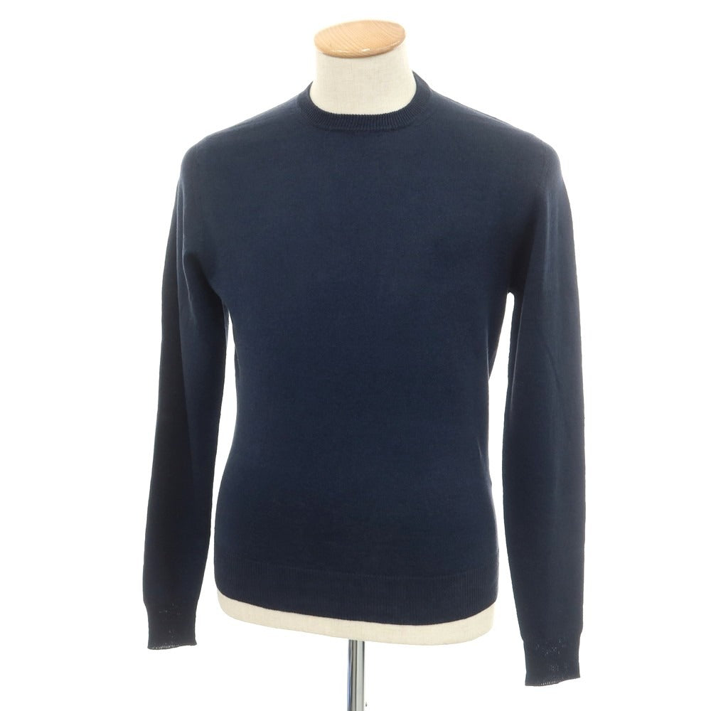 [New] Drumohr Linen Polyester Crew Neck Pullover Knit Navy [42] [Condition Rank N] [Men&