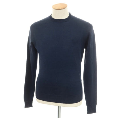[New] Drumohr Linen Polyester Crew Neck Pullover Knit Navy [42] [Condition Rank N] [Men&