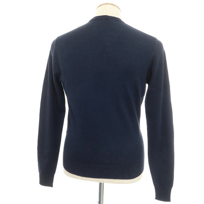 [New] Drumohr Linen Polyester Crew Neck Pullover Knit Navy [42] [Condition Rank N] [Men&
