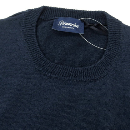[New] Drumohr Linen Polyester Crew Neck Pullover Knit Navy [42] [Condition Rank N] [Men&