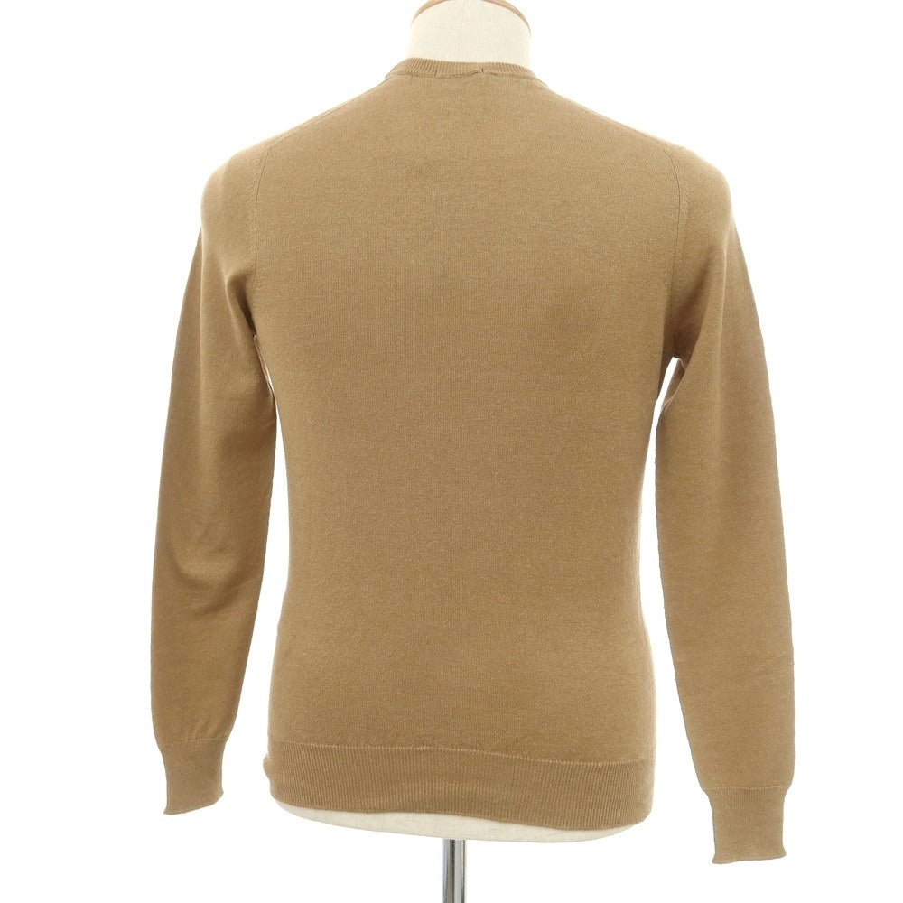 [New] Drumohr Linen Polyester Crew Neck Pullover Knit Light Brown [42] [Condition Rank N] [Men&