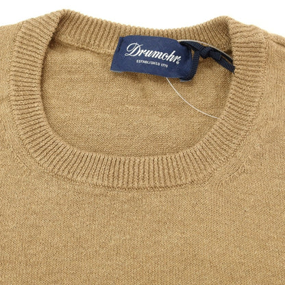 [New] Drumohr Linen Polyester Crew Neck Pullover Knit Light Brown [42] [Condition Rank N] [Men&