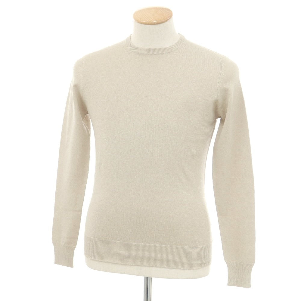 [New] Drumohr Linen Polyester Crew Neck Pullover Knit Sand Beige [44] [Condition Rank N] [Men&