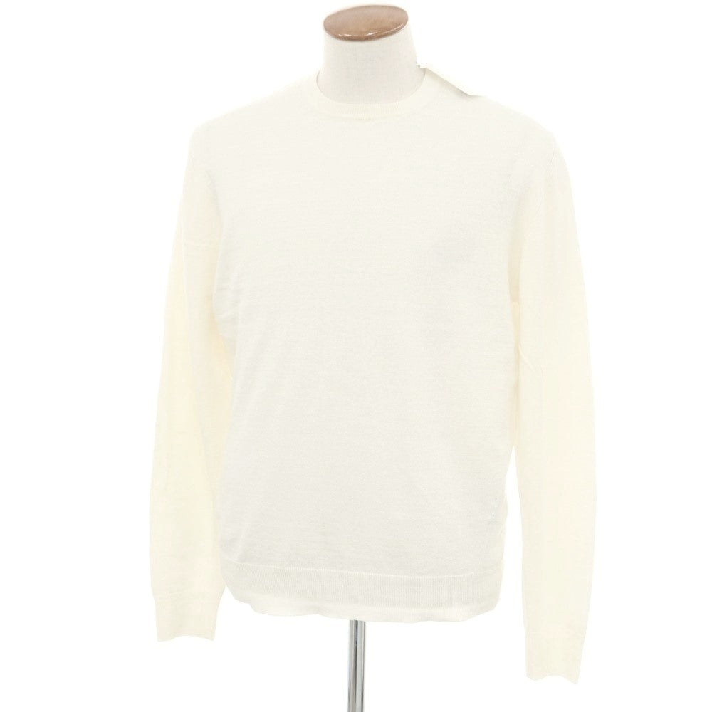 [New] Drumohr Linen Polyester Crew Neck Pullover Knit Ivory [48] [Condition Rank N] [Men&