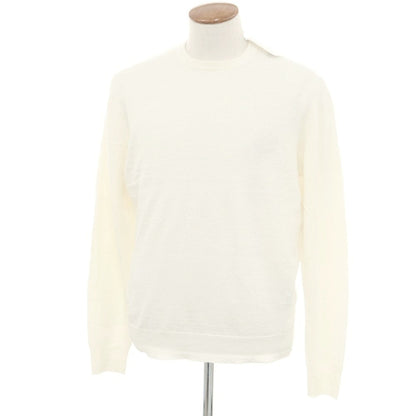 [New] Drumohr Linen Polyester Crew Neck Pullover Knit Ivory [48] [Condition Rank N] [Men&