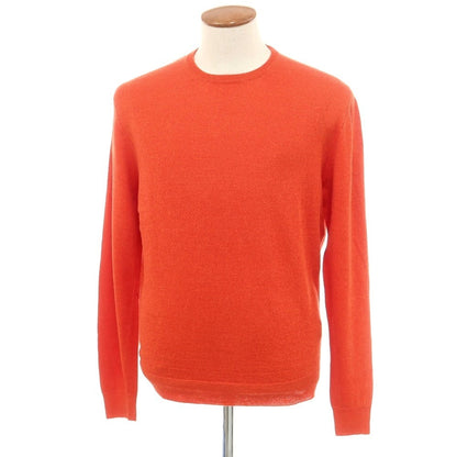 [New] Drumohr Linen Polyester Crew Neck Pullover Knit Orange [48] [Condition Rank N] [Men&