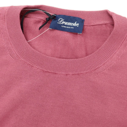 【新品】ドルモア DRUMOHR ハイゲージコットン クルーネック プルオーバーニット ダークピンク【 46 】【 状態ランクN 】【 メンズ 】