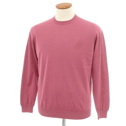 [New] Drumohr High Gauge Cotton Crew Neck Pullover Knit Dark Pink [48] [Condition Rank N] [Men&