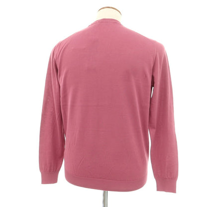 [New] Drumohr High Gauge Cotton Crew Neck Pullover Knit Dark Pink [48] [Condition Rank N] [Men&