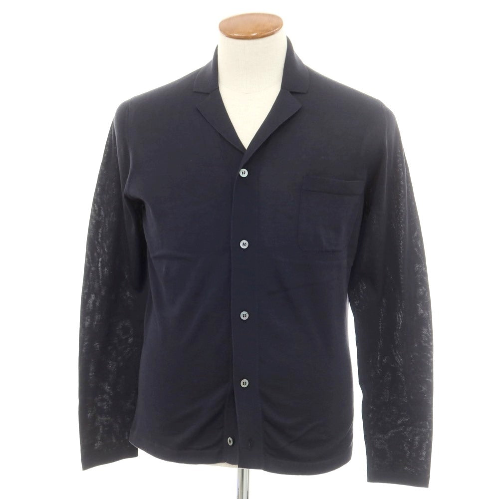 [New] Drumohr High Gauge Cotton Knit Cardigan Dark Navy [46] [Condition Rank N] [Men&