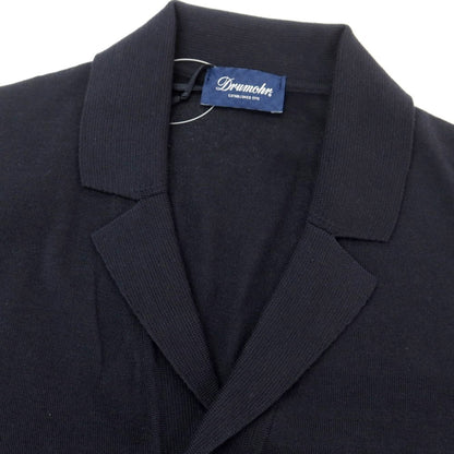 [New] Drumohr High Gauge Cotton Knit Cardigan Dark Navy [48] [Condition Rank N] [Men&