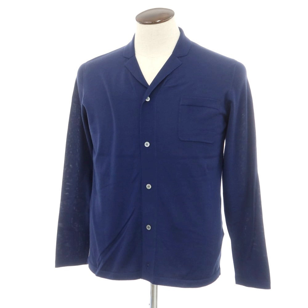 [New] Drumohr High Gauge Cotton Knit Cardigan Navy Blue [48] [Condition Rank N] [Men&
