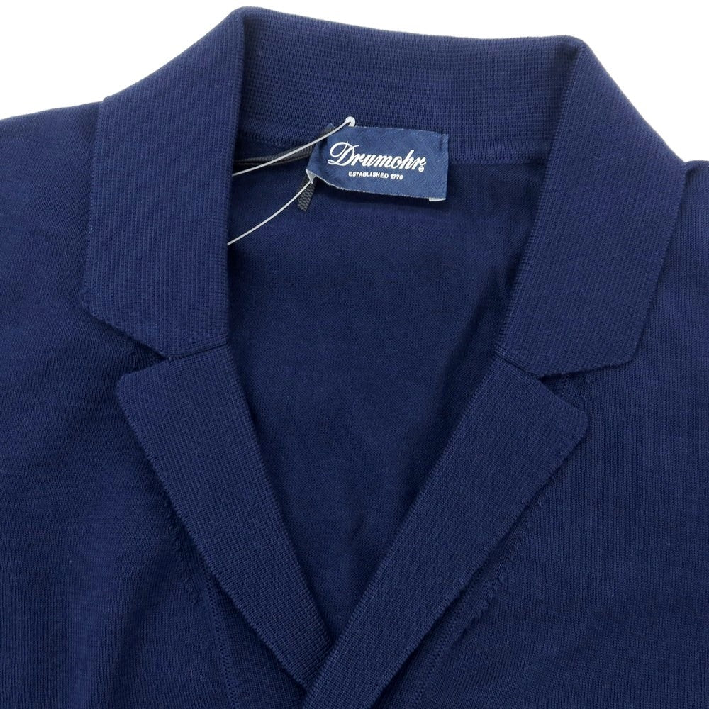 [New] Drumohr High Gauge Cotton Knit Cardigan Navy Blue [48] [Condition Rank N] [Men&