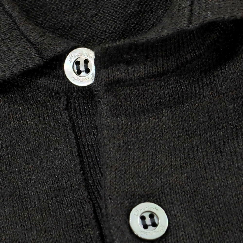[New] Drumohr Linen Polyester Short Sleeve Polo Knit Black [42] [Condition Rank N] [Men&