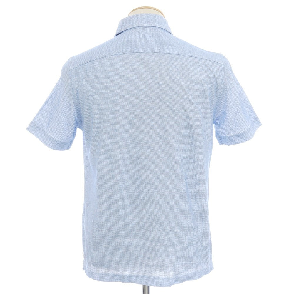 [New] GUY ROVER Cotton Horizontal Collar Short Sleeve Polo Shirt Light Blue [S] [Condition Rank N] [Men&