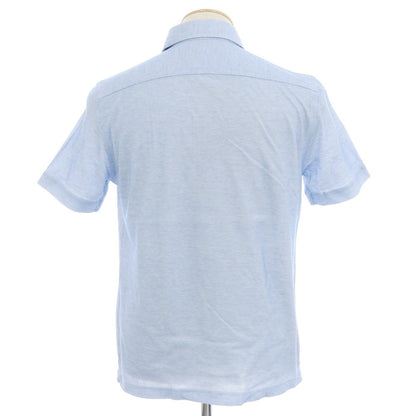 [New] GUY ROVER Cotton Horizontal Collar Short Sleeve Polo Shirt Light Blue [S] [Condition Rank N] [Men&