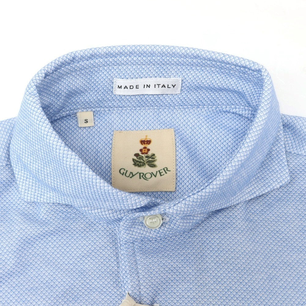 [New] GUY ROVER Cotton Horizontal Collar Short Sleeve Polo Shirt Light Blue [S] [Condition Rank N] [Men&