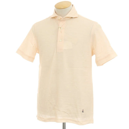 [New] GUY ROVER Cotton Horizontal Collar Short Sleeve Polo Shirt Light Orange [S] [Condition Rank N] [Men&