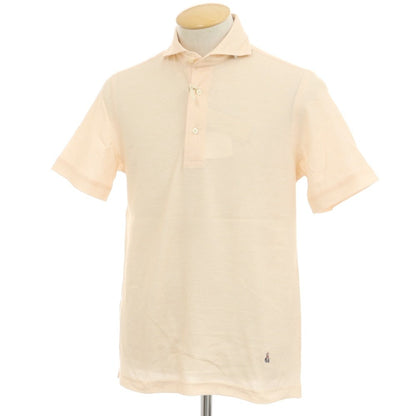 [New] GUY ROVER Cotton Horizontal Collar Short Sleeve Polo Shirt Light Orange [S] [Condition Rank N] [Men&