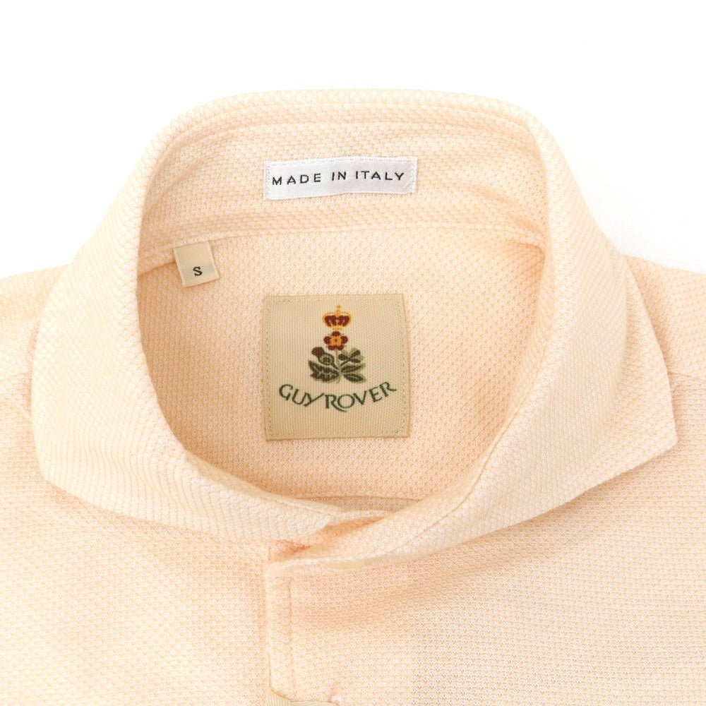 [New] GUY ROVER Cotton Horizontal Collar Short Sleeve Polo Shirt Light Orange [S] [Condition Rank N] [Men&