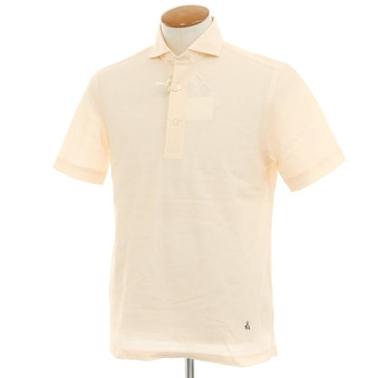 [New] GUY ROVER Cotton Horizontal Collar Short Sleeve Polo Shirt Light Orange [M] [Condition Rank N] [Men&