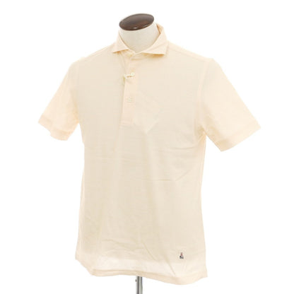 [New] GUY ROVER Cotton Horizontal Collar Short Sleeve Polo Shirt Light Orange [L] [Condition Rank N] [Men&