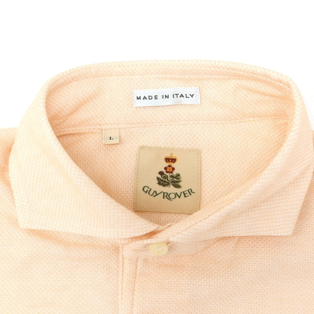 [New] GUY ROVER Cotton Horizontal Collar Short Sleeve Polo Shirt Light Orange [L] [Condition Rank N] [Men&