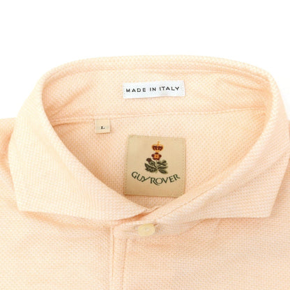 [New] GUY ROVER Cotton Horizontal Collar Short Sleeve Polo Shirt Light Orange [L] [Condition Rank N] [Men&