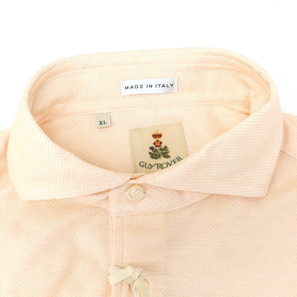 [New] GUY ROVER Cotton Horizontal Collar Short Sleeve Polo Shirt Light Orange [XL] [Condition Rank N] [Men&