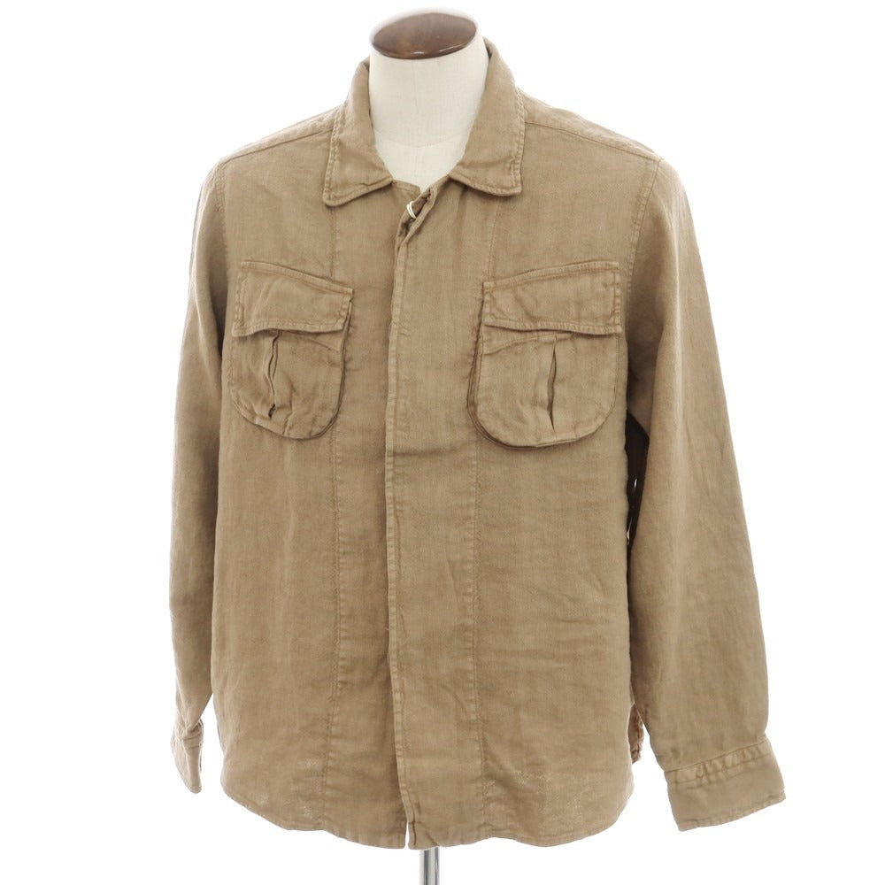 [New] GUY ROVER × FORTELA Linen Shirt Jacket Dark Beige [XL] [Condition Rank N] [Men&
