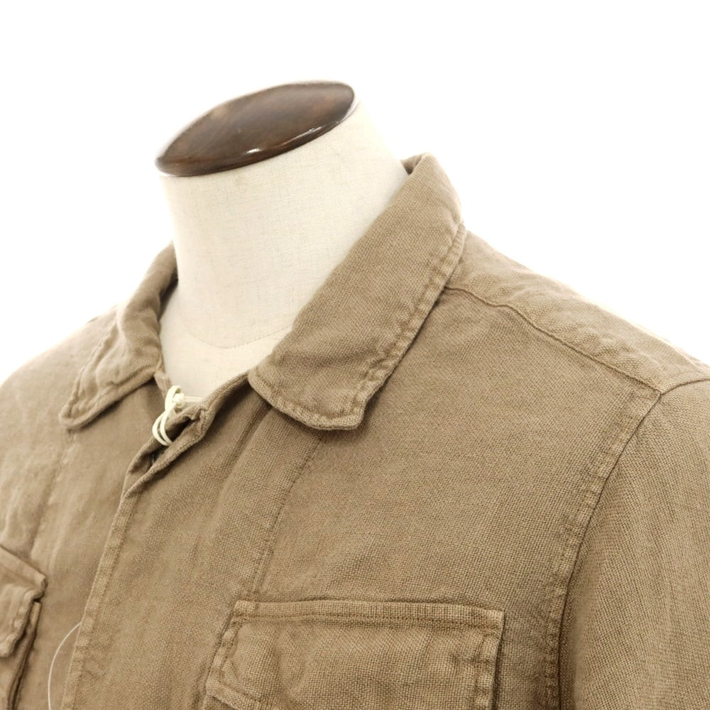 [New] GUY ROVER × FORTELA Linen Shirt Jacket Dark Beige [XL] [Condition Rank N] [Men&