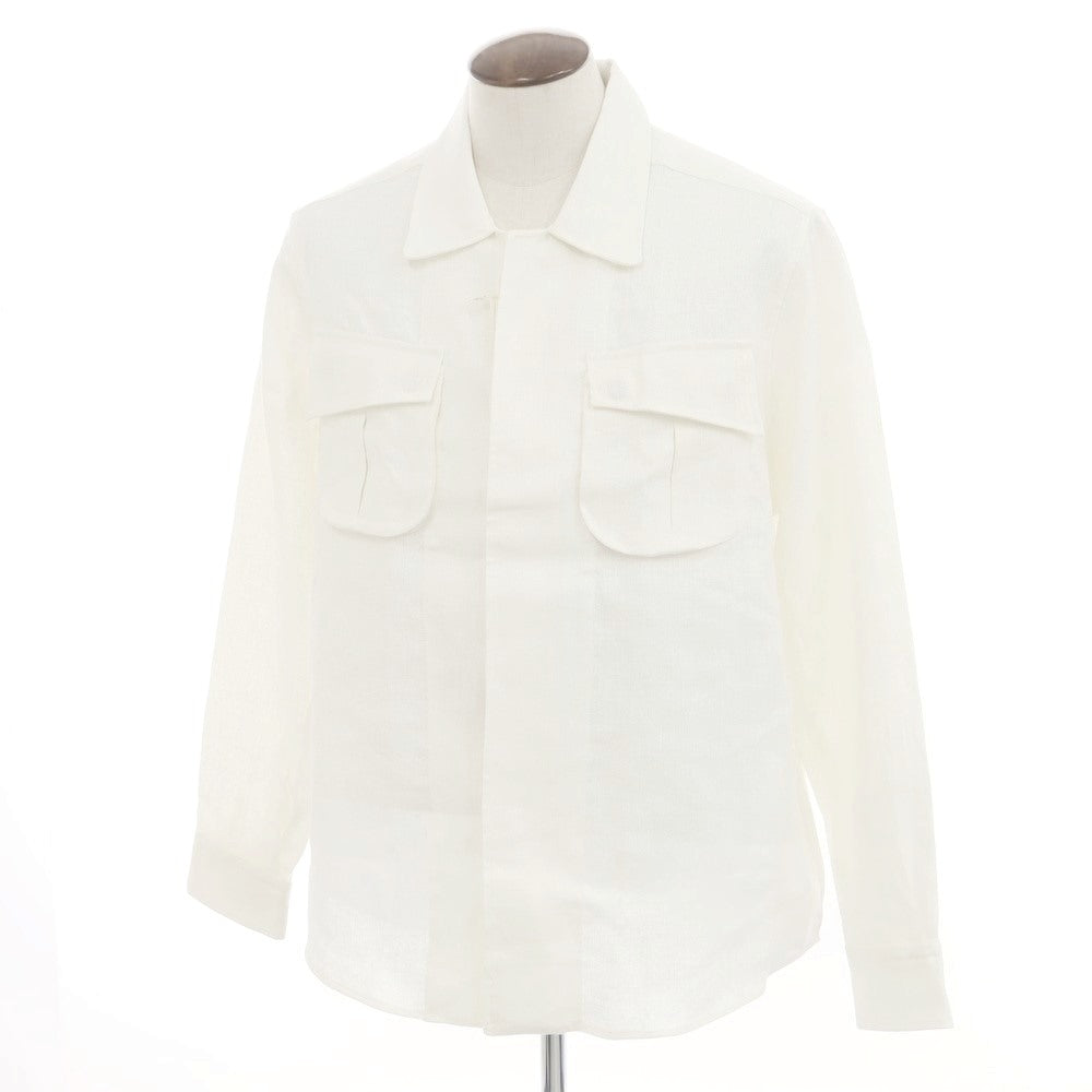 [New] GUY ROVER × FORTELA Linen Shirt Jacket Off-White [XL] [Condition Rank N] [Men&