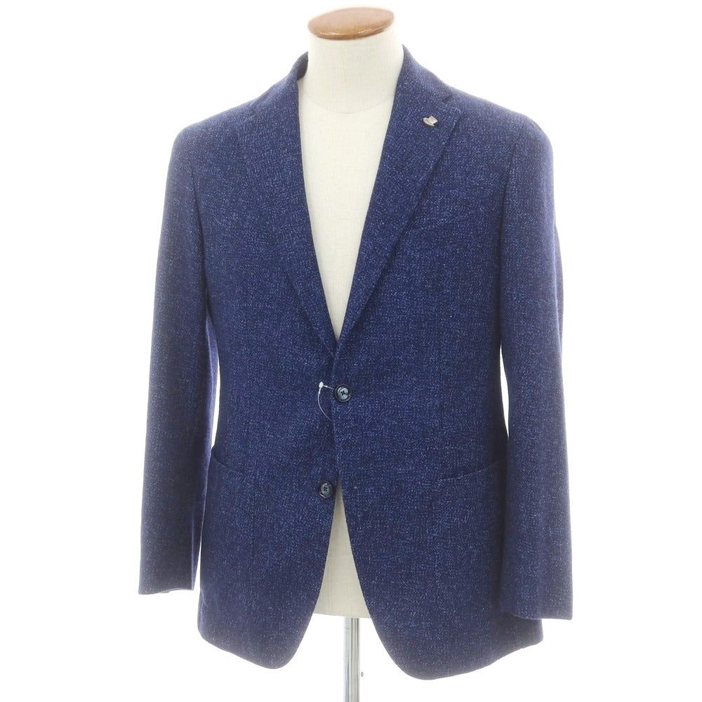 【中古】タリアトーレ TAGLIATORE ウールシルクリネン テーラードジャケット ネイビー【 46 】【 状態ランクB 】【 メンズ 】