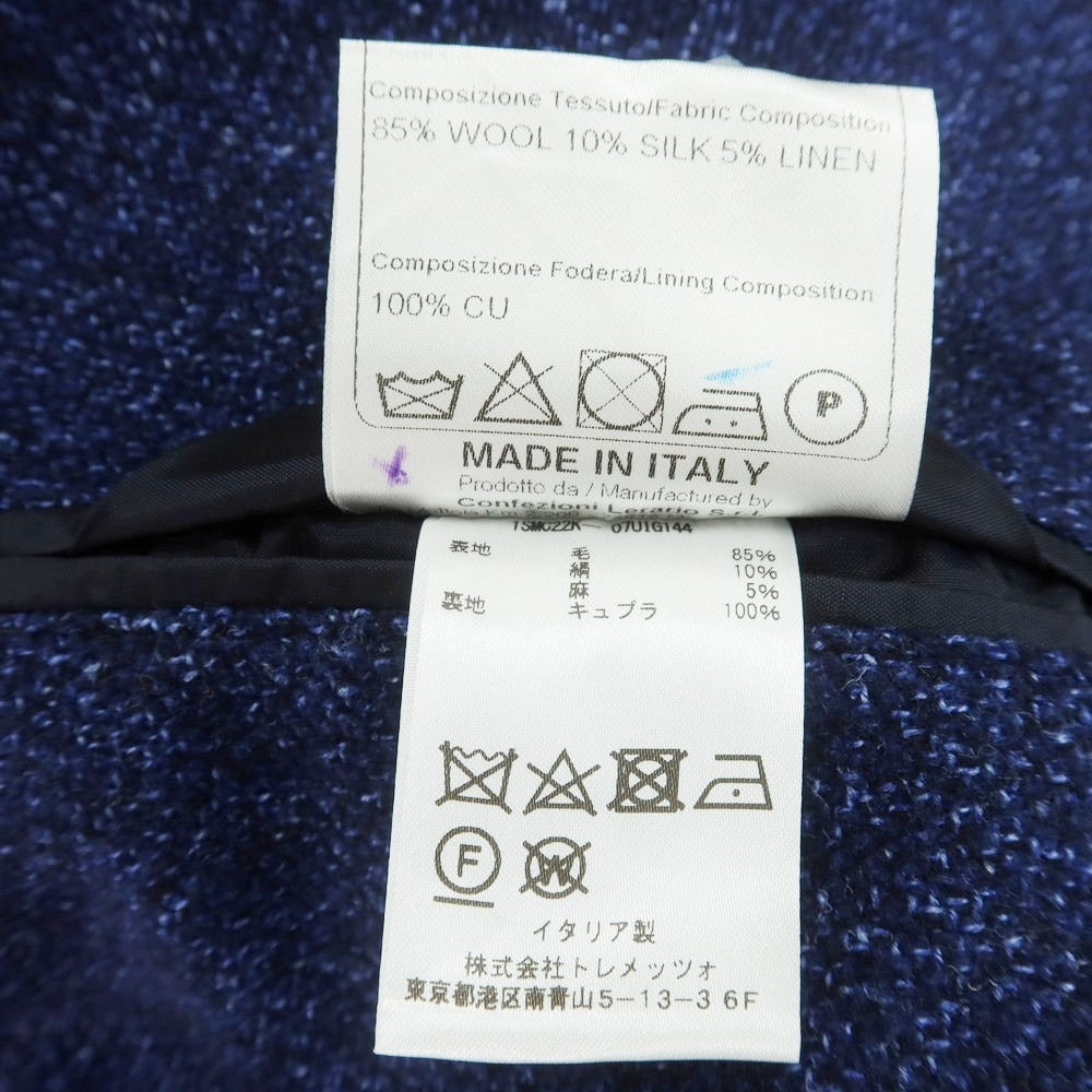 【中古】タリアトーレ TAGLIATORE ウールシルクリネン テーラードジャケット ネイビー【 46 】【 状態ランクB 】【 メンズ 】