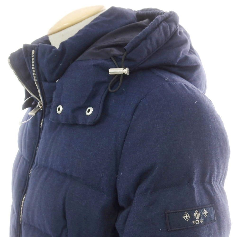 【中古】タトラス TATRAS ウールシルク ダブルジップ ダウンジャケット ネイビー【 1 】【 状態ランクD 】【 メンズ 】