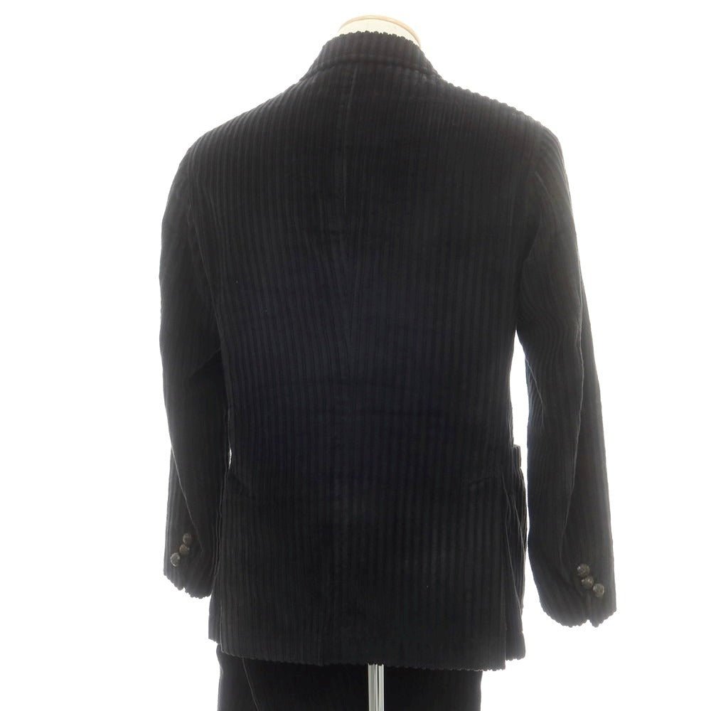 【中古】ザ ジジ THE GIGI コーデュロイ ダブルスーツ ブラック【サイズ44】【 状態ランクC 】【 メンズ 】 [DPD]