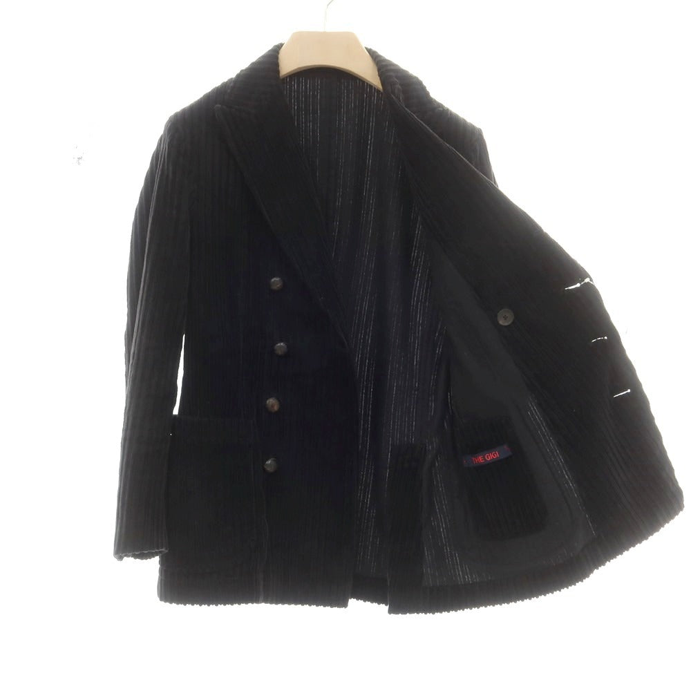 【中古】ザ ジジ THE GIGI コーデュロイ ダブルスーツ ブラック【サイズ44】【 状態ランクC 】【 メンズ 】 [DPD]