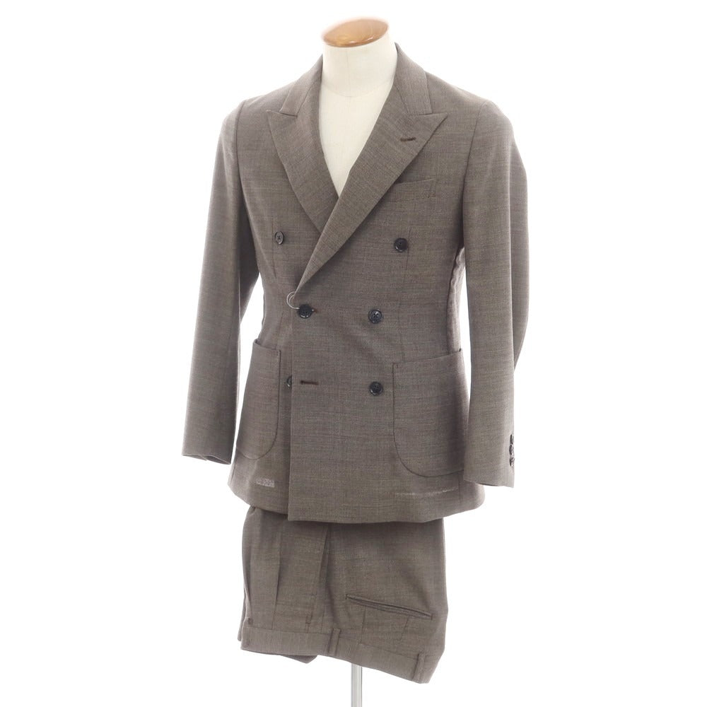 【中古】ファブリック トウキョウ FABRIC TOKYO ウールポリエステル 6B ダブルスーツ トープ【 表記なし  (S位) 】【 状態ランクB 】【 メンズ 】