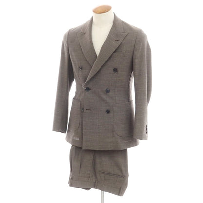 【中古】ファブリック トウキョウ FABRIC TOKYO ウールポリエステル 6B ダブルスーツ トープ【 表記なし  (S位) 】【 状態ランクB 】【 メンズ 】
