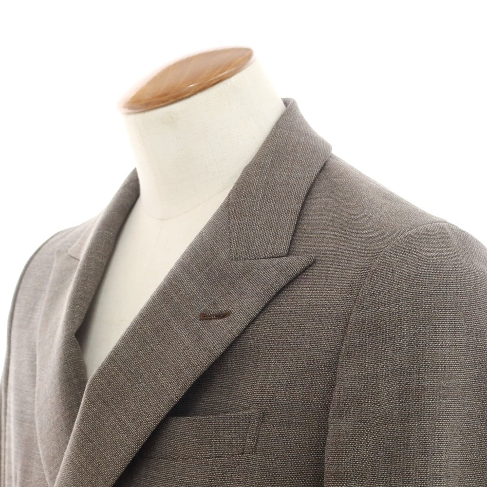 【中古】ファブリック トウキョウ FABRIC TOKYO ウールポリエステル 6B ダブルスーツ トープ【 表記なし  (S位) 】【 状態ランクB 】【 メンズ 】