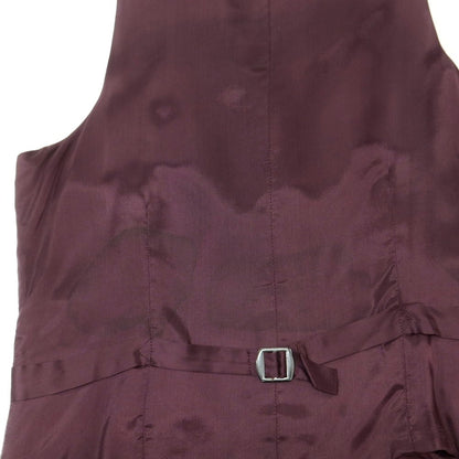 【中古】ハケットロンドン HACKETT LONDON ウール チェック ドレス系ジレ ベスト グレージュ系xダークブラウン【 36 】【 状態ランクC 】【 メンズ 】