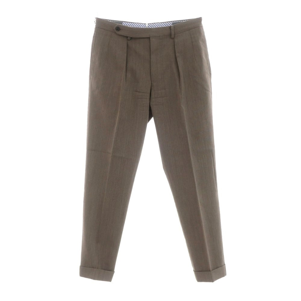 [Used] UNIVERSAL LANGUAGE Wool Dress Slacks Pants Taupe [Size M] [BRW] [A/W] [Condition Rank B] [Men&